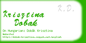krisztina dobak business card