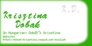 krisztina dobak business card